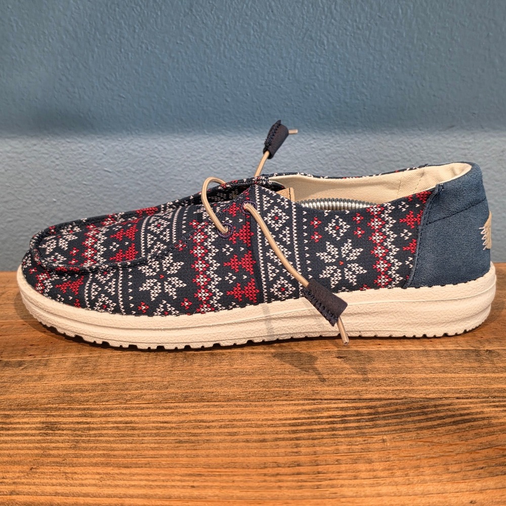 Hey Dude Womens Wendy Winter Sweater Shoes Loafers Nordic Slip On Size 9 - Picture 8 of 9